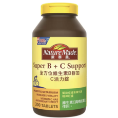 Nature Made 萊萃美 全方位維生素B群加C活力錠, 300顆, 1個