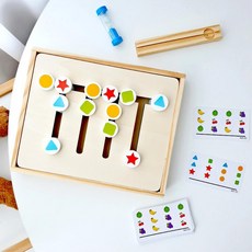 지능개발놀이 양면패턴 칼라x모양 매칭게임 공간이해력 모양특징인지 어린이집용