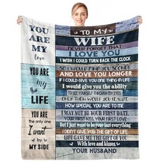 아내를 위한 선물 아내를 위한 기념일 담요 선물 남편의 아내 생일 아이디어 그녀를 위한 로맨틱 I Love You 선물 크리스마스 발렌타인 어머니의 날 선물 담요 152