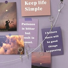 사진클립 엽서전시 사진걸이 포토집게 세트 실버