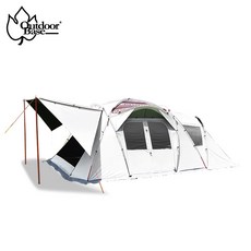 Outdoor Base 彩繪天空2E 隧道帳 帳篷, 白色藍圖騰