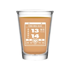 台式熱炒玻璃杯 啤酒杯 戀語杯 加厚耐用 經典造型, 1個