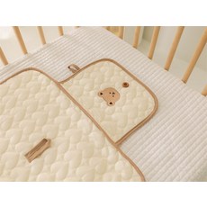 제이펀 스토어 기저귀갈이패드 차량 패드 아기 기저귀, 50x70cm, 베이지 하트 베어