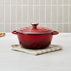 깊은 맛이 나는 진짜 무쇠 에나멜코팅 아시아볼 20CM 버건디레드_CK0125003