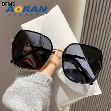 QRU 墨鏡女夏防曬防紫外線新款潮大臉顯瘦太陽眼鏡高級感偏光鏡