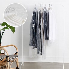 milovhi 투명 옷커버 부직포 커버 부직포 의류 양복 코트 옷 보관 옷걸이 커버, 10p세트, 양복용, 1개
