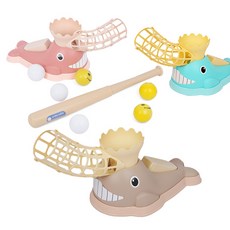 아이워너 짐앤키즈 고래 팝업 야구 배팅놀이 블루, 핑크, 1개