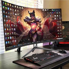 32인치 QHD 144Hz 곡면 게이밍 모니터 빠른응답, P_우아한 블랙 공식 표준, 1cm