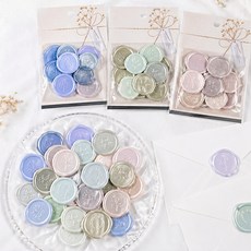 내집내산 청첩장 엽서 실링 왁스 스티커, 54개, 혼합컬러