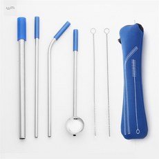 내가찾는물건 스텐 블루 빨대 6종 스트로우