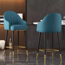 인테리어 식탁의자 카페 등받이 디자인 모던 주방 체어 커피숍 다이닝, 고정형 75cm 블루