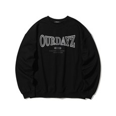 아워데이즈 OURDAYZ ODZ 어센틱 로고 맨투맨 BLACK