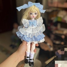30公分BJD娃娃 6分娃娃 3D真眼女孩換裝洋娃娃, 1個, 女僕(開頭蓋,搭配普通體整娃(送手組