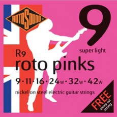 RotoSound Roto Yellows 電吉他弦 鍍鎳鋼 英國製, 1個, R9 (09-42)