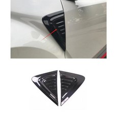 光澤碳纖維紋擋泥板側格柵外觀蓋(2入) 黏貼式免拆安裝 適用於18-22年C-HR, 1個