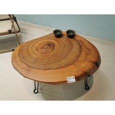 원목 우드 슬랩 테이블 좌식 다다미 와비사비 INS 감성 일본식 인테리어 거실 소형, Z3174 58-44-36 (6/30)