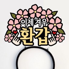 써봄 이제겨우 환갑 머리띠 기념토퍼, 1개