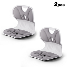 Hqzoomee 인체공학 자세보정의자 커블체어 와이더 JZY003, 그레이grey-2개