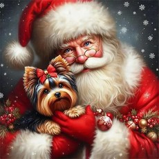 페인팅 산타클로스 선물 빨간 크리스마스 트리 자수 키트 풀 드릴 모자이크 그림, 4. 3624