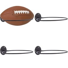 DICOSMETIC 4세트 벽 마운트 풋볼 디스플레이 랙 블랙 볼 스탠드 금속 랙 농구 배구용 나사 및 플라스틱 앵커 플러그 포함