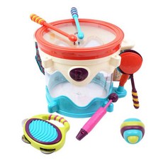 돌아기 선물 유아 드럼 악기세트 장난감 드럼놀이 유치원교구 타악기, 1개, 컬러믹스
