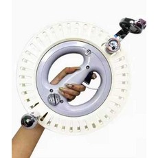 베어링 얼레 대형연 날리기 휠 역회전 케블라, 브레이크 28cm 휠 화이트+핸드백, 1개