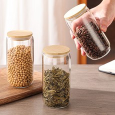 玻璃密封罐 食品級防潮儲物罐, 1個