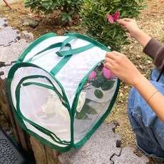 촘촘한 메쉬 곤충 채집 투명창 관찰망 소 폴딩 그물 사육망 손잡이 바구니