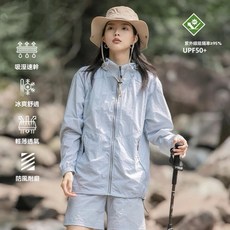 戶外防曬衣 夏季冰絲涼感速乾皮膚衣薄款夾克 深灰色UPF50+專業防曬 男款