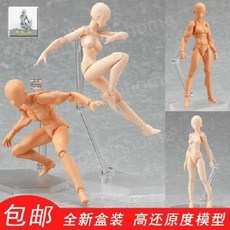 인형 드로잉 구체 인체 근육 모형 미대생선물 관절인형 인체모형 마네킹 커스텀 피규어, X.피부색소본체(비고는남성또는여성카드버전약15CM), 1개