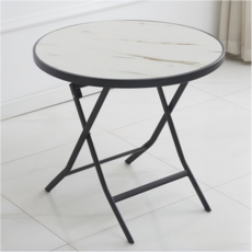 접이식 라운드 테이블 소형 주택용 접이식 식탁, 6인용, 화이트