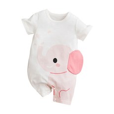 雪倫小舖 短袖包屁衣 寶寶短袖連身衣 爬服 透氣童裝 嬰兒服 外出爬服