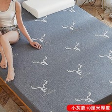 고밀도 매트리스 두꺼운 메모리폼 소프트 침실 스폰지 토퍼, 작은 회색 사슴 10cm