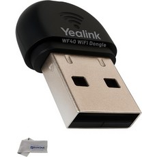 데스크폰용 Yealink WF40 USB Wi-Fi 동글 어댑터 - 호환되는 휴대폰 모델 T46U T48U T43U T44U T42U T46S T42S T41S T53 T52S, Black, 1