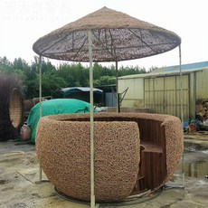 TFOT戶外網紅鳥巢卡座藤編沙發樹上鳥窩造型，打卡餐廳景區民宿戶外座椅，寵物外出便攜式安全座椅, 2.5米卡座+2.5米傘, 1個