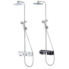 셀프리빙 선반형 해바라기 샤워기 수전 본체 무타공 [셀프영상 설치가능], 1개, 블랙