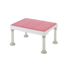 【海夫健康生活館】日本 高度可調 不銹鋼 洗澡椅-軟墊H型 沐浴椅, 粉紅色, 1個