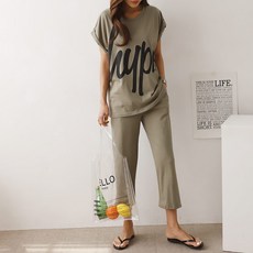 LE_EMMA 反摺T恤休閒套裝