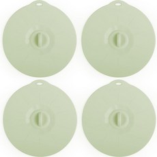 컵용 3.9인치 실리콘 뚜껑 4팩 그릇 접시 팬 전자레인지 스플래터 커버 식품 보관용 주방 용기 라이트 진 미니, XS-3.9", Light green