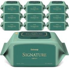 베베숲 시그니처 그린 유아물티슈, 70g, 70매, 10개