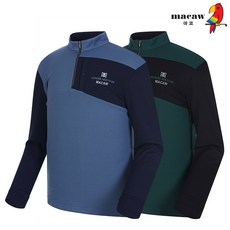 (남성)블록 배색 반집업 티셔츠_MMM3TH01