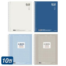 (매장정품)모닝글로리 4500 A4 스프링 방안공책 10권 모눈노트 제도 MB, (매장정품)모닝글로리 4500 A4 스프링 방안공책 1