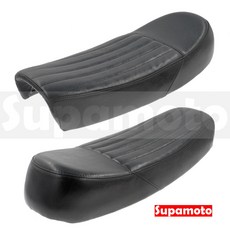 Supamoto CB350專用翹尾座墊 毛毛蟲橫條紋黑色椅墊, 1個, 翹尾復古