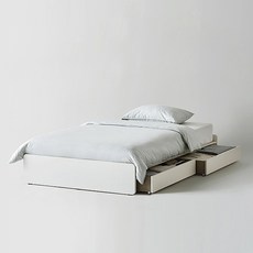 한샘 샘베딩 베이직 침대 SS 슈퍼싱글_하부서랍형 (색상2종 매트별도), 색상:A형: 메이플(A)