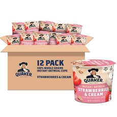 Quaker 오트밀 퀘이커 인스턴트 익스프레스 컵 4가지 맛 다양팩 1.76온스 12개입, 12개