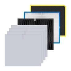 Minus A3 교체용 필터 키트 Rabbit Air MinusA3 공기 청정기 A3 SPA-1000N H13 트루 헤파 4단계 여과 냄새 제거 필터 1개 HEPA 필터