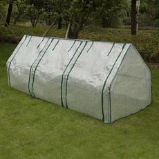 길냥이 쉘터 길고양이 급식소 온실 비닐 원예 천막 보온, 1개, 뾰족 지붕 3칸 270 90x90cm 커버 B