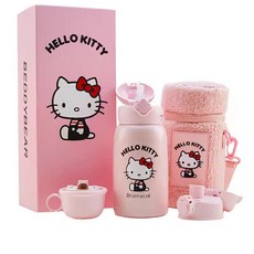 BEDDYBEAR 杯具熊 Hello Kitty兒童不銹鋼保溫瓶組, 經典Kitty粉, 1個, 630ml