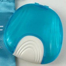 1pc 프레스 오픈 치과 틀니 보관 상자 틀니 케이스 교정 작은 치아 상자 여행 야외 상자-틀니 케어 제품, 라이트 블루