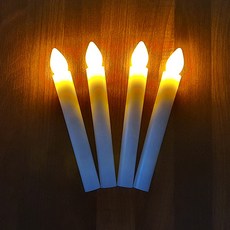 一鍵式LED蠟燭 4入 + 電池 8入 組, 單一顏色